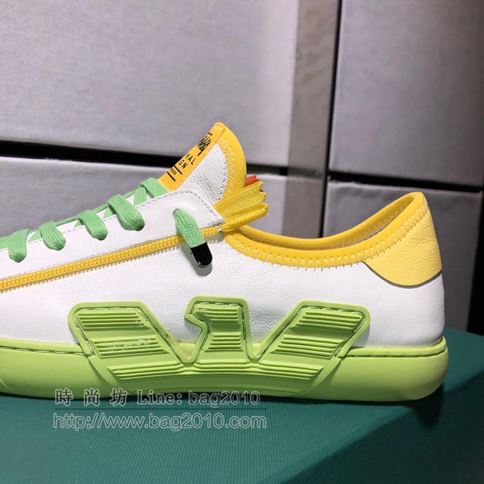 Armani男鞋 2019官網最新款 牛皮 休閒時尚男鞋 阿瑪尼休閒板鞋  jpx1986